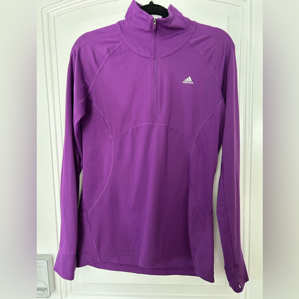 Adidas Purple Quarter Zip Pullover